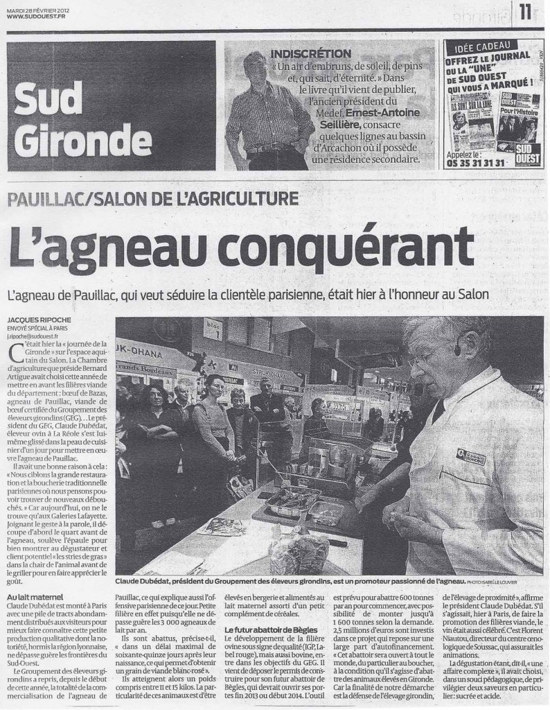 Salon de l'agriculture - L'agneau conquérant