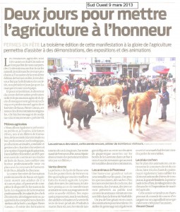 présentation de ferme en fête 2013