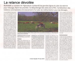 plan de relance agricole - Avenir Aquitain 15 mars 2013