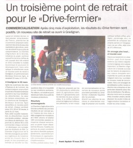 le troisième drive fermier ouvre ses portes - Avenir Aquitain 15 mars 2013