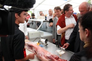 découpe de l'agneau de Pauillac à Tech-ovin 2015 par Alain Rousset