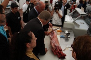 découpe de l'agneau de Pauillac à Tech-ovin 2015 par Alain Rousset